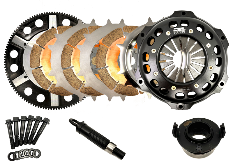Honda Prelude Clutch Kit - Competition Clutch - Full Race Triple Disc 184mm Ceramic w/Flywheel - `93-`01